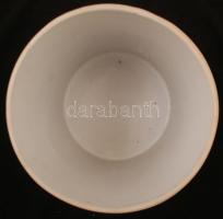 Patikai fedeles tároló, "Butyr. Cacao" felirattal, fehér mázzal, jelzett, lepattanással, m...