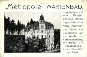 Marianske Lazne, Marienbad, Kurhaus Metropole, advertisement (non pc) (EK)