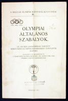 1922 Bp., Olympiai általános szabályok, az 1921-ben Lauasanneban tartott Nemzetközi Olympiai Kongresszus tervezete alapján, A Magyar Olympiai Bizottság kiadványa, 8p