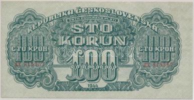 Csehszlovákia 1944. 100K T:II Czechoslovakia 1944. 100 Korun C:XF