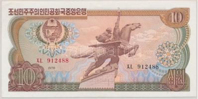 Észak-Korea 1978. 10W T:I- sarokhajlás North Korea 1978. 10 Won C:UNC folded corner