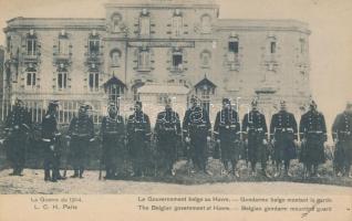 Le Havre, The Belgian government at Havre, Belgian gendarm mounting guard