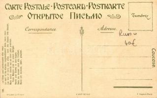 Kavkaz / Caucasia, Russian folklore, art postcard, litho s: Elis. Boehm