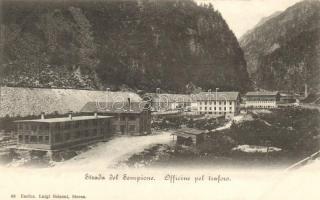 Simplon Pass, Strada del Sempione; Officine per traforo / Workshops for tunnel