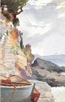 Nervi, La passegiata / passage, artist signed