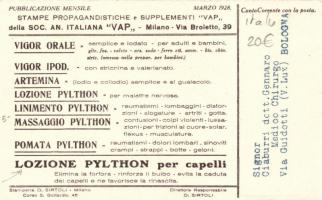 Andrea Verga, list of Neurological disorders on the backside