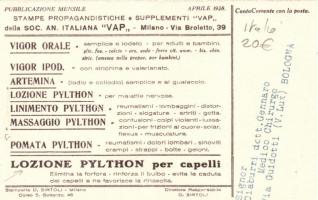 G.B. Palletta, list of Neurological disorders on the backside