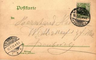 Heusenstamm, Kriegerfest, Kriegerverein / patriotic festival, litho