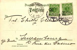 Pros't Neujahr / New Year party, humour litho