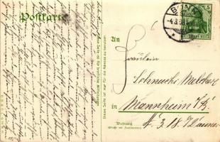 Gruss aus Carnival / German fancy dress party, litho