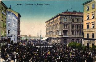 Fiume, Piazza Dante, concerto / square, concert, restaurant, Divald & Monostory (EK)