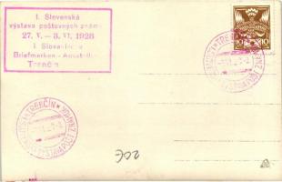 1928 Trencsén, I. Szlovák Postatörténeti Kiállítás / I. Slovakian stamp exhibition, photo, So. Stpl