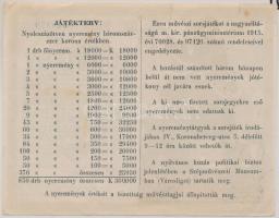1916. "Sárosi Sorsjegy - Az oroszok betörése által sújtott sárosi nép felsegítésére rendezendő ...
