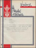 cca 1960-1970 3 db különböző díszes fejléces távirat
