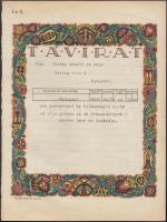 cca 1960-1970 3 db különböző díszes fejléces távirat