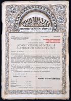 Budapest 19?? "Providentia Biztosító Részvénytársaság - Halálesetre szóló orvosi vizsgálat nélküli életbiztosítási kötvény" kitöltetlen kötvény, benne a másolata T:III,III-