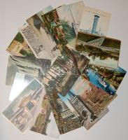 16 db külföldi, nagyrészt tengerentúli képeslap benne 1 modern