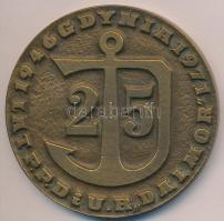 Lengyelország 1971. "Gdynia - Dalmor" Br tengerészeti plakett dísztokban (70mm) T:2 Poland 1971. "Gdynia - Dalmor" Br maritime plaque in case (70mm) T:2