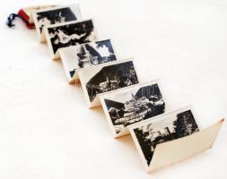 Korabeli Lillafüred leporelló díszes kötésben, 4,5x6,5cm