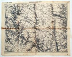 1905 Jagielnica und Czernelica Zone 10 Kol. XXXIII., katonai térkép, 54x43 cm / 1905 Jagielnica und Czernelica Zone 10 Kol. XXXIII., military map, 54x43 cm