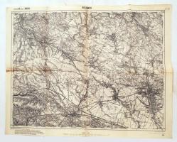 1905 Kolomea Zone 11 Kol. XXXII., katonai térkép, 54x43 cm / 1905 Nadworna Zone 11 Kol. XXXII., military map, 54x43 cm