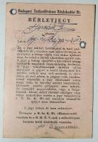 cca 1940 Fényképes BSZKRT villamos és hév bérlet