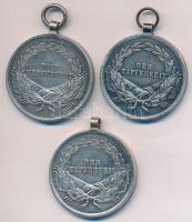 1914. "Ferenc József II. osztályú Ezüst Vitézségi Érem" (3x) kettő ezüst "A" fém...