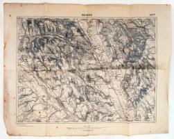 1904 Dolhasca 5077., katonai térkép, 60x47 cm / 1904 Czernowitz 5077., military map, 60x47 cm