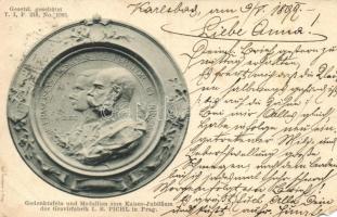 1899 Franz Joseph, plaque and medal for Imperial Jubilee (EM)