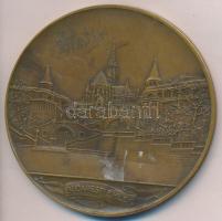 Berán Lajos (1882-1943) 1931. "Budapesti Emlék" Br emlékérem (80mm) T:2 ragasztásnyom