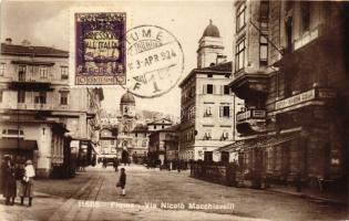 Fiume, Via Nicolo Macchiavelli / street, bank (b)