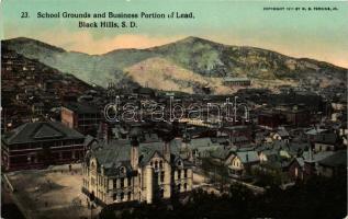 Black Hills, South Dakota; School Grounds and Business Portion of Lead