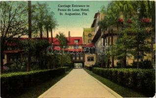 St. Augustine, San Agustín, Florida; Carriage Entrance to Ponce de Leon Hotel