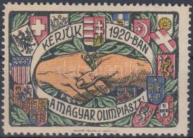 Magyar olimpia 1920-ban propaganda levélzáró