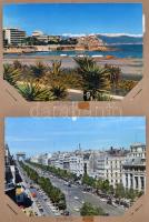 Régi dombornyomott képeslapalbum 296 db modern külföldi városképes lappal (21 cm x 27 cm) / Old embo...