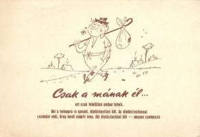 5 db biztosítási grafikai reklámlap az 50-es, 60-as évekből / 5 advertisement postcards of Hungarian...