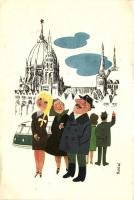 5 db biztosítási grafikai reklámlap az 50-es, 60-as évekből / 5 advertisement postcards of Hungarian...