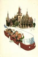 5 db biztosítási grafikai reklámlap az 50-es, 60-as évekből / 5 advertisement postcards of Hungarian...