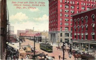 Chicago, State Street with State St. Bridge, Hibbard, Spencer, Bartlett & Co. Building (EK)