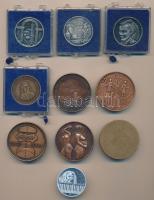 10db-os vegyes emlékérem tétel, közte "MÉE", "Balassagyarmat", "Hollókő&quo...
