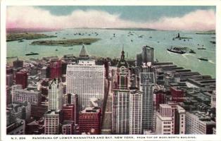 New York, Lower Manhattan and Bay, from top of Woolworth Building