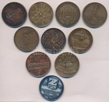 1973-1990. 10db vegyes Br MÉE emlékérem T:1,1-,2