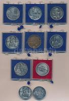 10db város témájú emlékérem: Keszthely, Makó, Mezőtúr (2x), Salgótarján, Sopron, Szeged, Székesfehér...