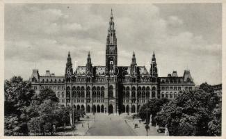 Vienna, Wien - 5 unused town-view postcards from the 1940s (Stadtpark, Südbahnhof, Donaukanal, Ratha...