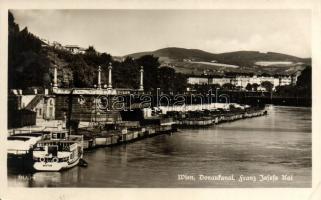 Vienna, Wien - 5 unused town-view postcards from the 1940s (Stadtpark, Südbahnhof, Donaukanal, Ratha...