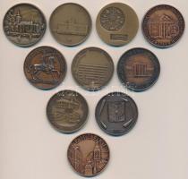 10db-os vegyes magyar Br emlékérem tétel, közte "Szabó Kálmán", "Bessenyei György&quo...