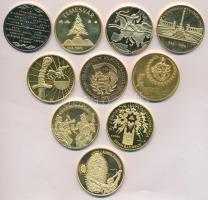 10db-os vegyes magyar Br tükörveret emlékérem tétel, közte "Attila Isten kardja", "Ne...