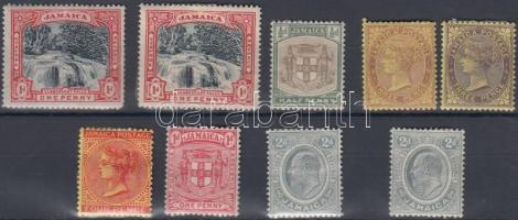 1900-1911 9 definitive stamps, 1900-1911 9 db Forgalmi bélyeg