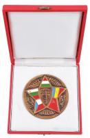 1979. "Pajzs 1979" festett fegyverbaráti Br plakett tokban (87mm) T:1