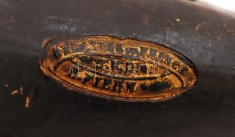 Antik agyag okarina az osztrák Heinrich Fiehn műhelyéből 1877-ből, jelzett, kopásnyomokkal, kis repe...